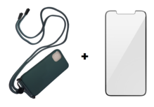 iPhone 11 siliconen hoesje met koord Groen