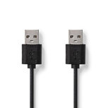 USB 2.0 USB A male - USB A male 2.00 meter - Zwart