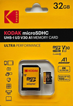 KODAK MicroSDHC UHS-I U3 V30 A1 Ultra Performance 4K Full HD &quot;32GB&quot;