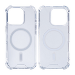 Rixus Anti-Burst Case With MagSafe For iPhone 16 Pro Max Transparent
