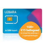 &euro;15 beltegoed + 1GB bij aankoop + 2 opwaarderingen