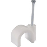 Coaxial Cable Clips White 8.0mm Pack of 100 Coaxial Cable Clips White 8.0mm Pack of 100
