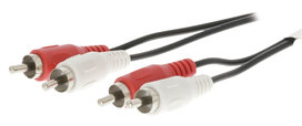 Stereo Audiokabel 2x RCA Male - 2x RCA Male 1.50 m Zwart Stereo Audiokabel 2x RCA Male - 2x RCA Male 1.50 m Zwart