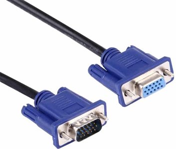 VGA Kabel VGA Male - VGA Female 15-Pins 1.80 m Zwart