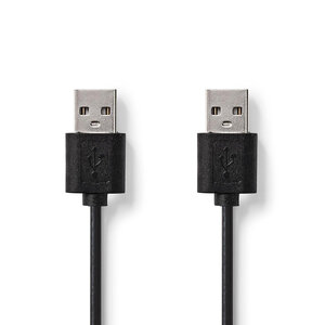 USB 2.0 USB A male - USB A male 2.00 meter - Zwart