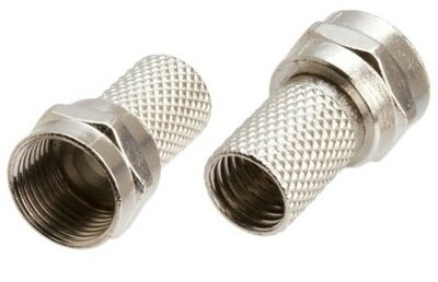 RG6 Coaxial Cable F-Connectors (2-Pack) 