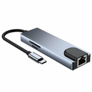 Usb BYL-2017 Type C Multipoort Adapter USB, 4K Hdmi, LAN,PD SD TF card Reader 
