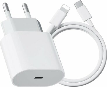 20W Power Adapter USB C met kabel 1M