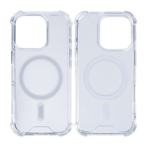 Rixus Anti-Burst Case With MagSafe For iPhone 16 Pro Max Transparent