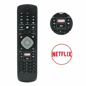 Philips afstandsbediening voor Philips smart tv's met Netflix & smart tv toets