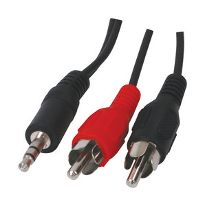 3,5 mm stereo naar RCA plug kabel, 3 meter