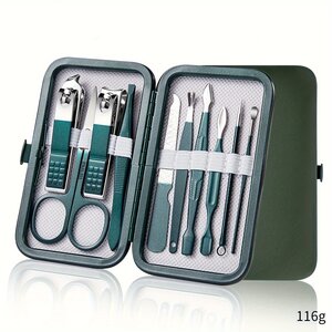 Professionele 10-delige nagelverzorgingsset met reisetui Roestvrijstalen manicure- en pedicureset 