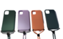 iPhone X/XS siliconen hoesje met koord Oranje_