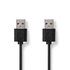 USB 2.0 USB A male - USB A male 2.00 meter - Zwart_