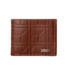 PU lederen herenportemonnee met gestreept steenpatroon ( bruin)_